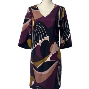 Wine Country Sonoma Patchwork-Print Shift Dress